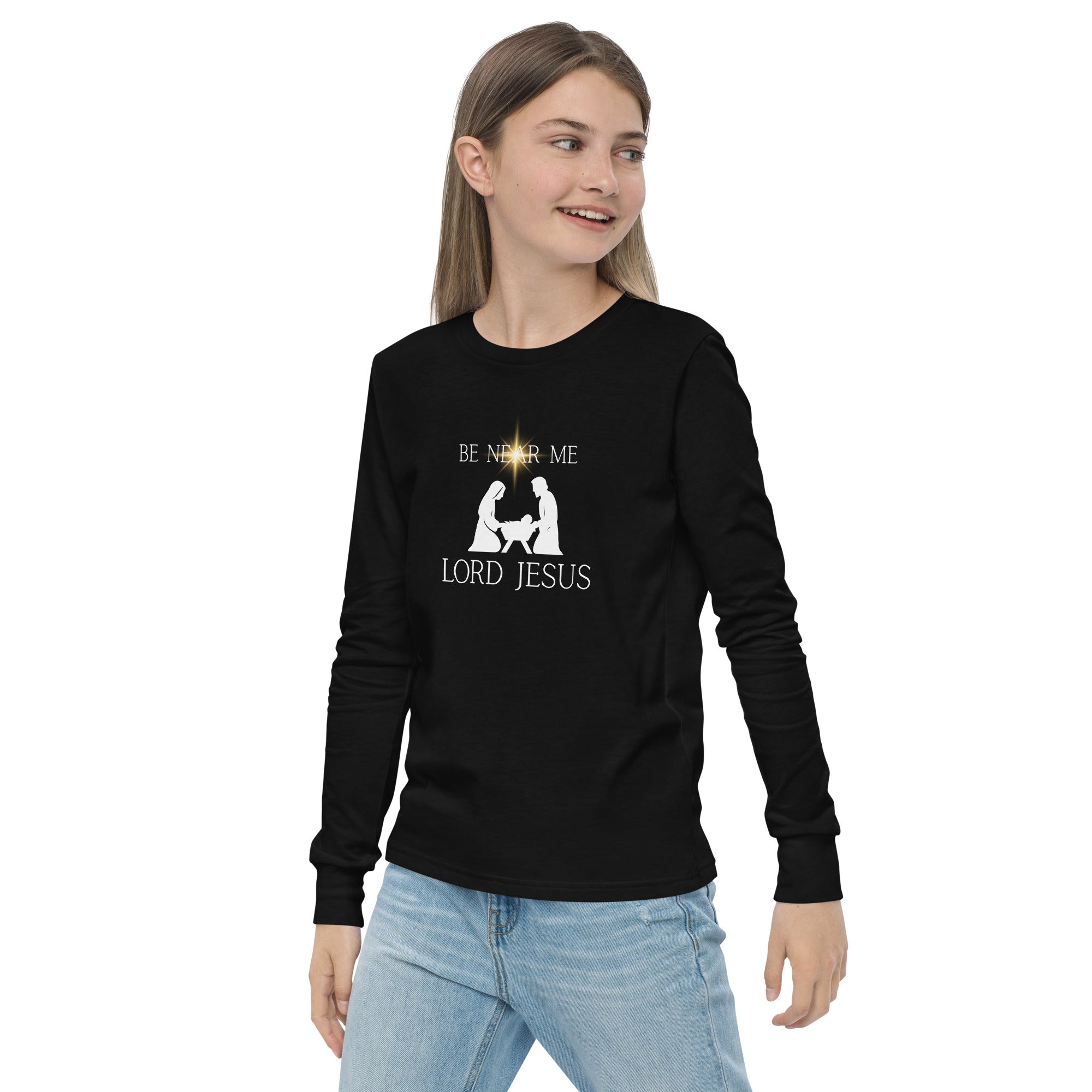 T-shirt à manches longues en Tencel noir. « l/xl ». Après Jésus-Christ T-shirt à manches longues en Tencel noir. « l/xl ». Après Jésus-Christ